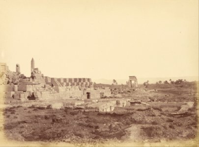 Théodule Devéria (French - (Overview of Karnak including Tothmes III's Covered Walk) - Google Art Project (6800723)