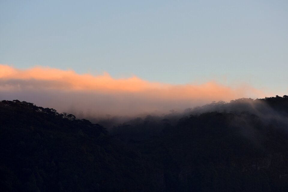 Fog clouds top view