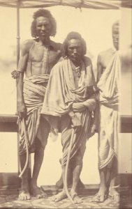 Théodule Devéria (French - (Portrait of Three Native Men Standing on a Boat) - Google Art Project