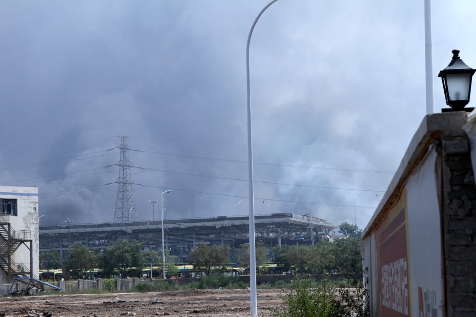 Tianjin explosion scene 20150813