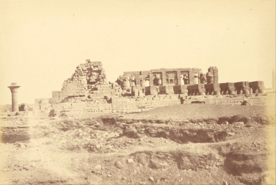 Théodule Devéria (French - (Overview of Karnak including Tothmes III's Covered Walk) - Google Art Project