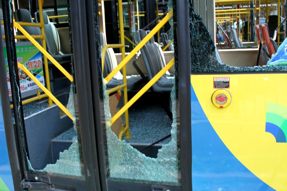 Tianjin explosion destroyed buses (3)