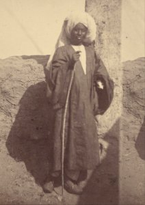 Théodule Devéria (French - (Portrait of a Young Native Man Standing Against a Pillar) - Google Art Project