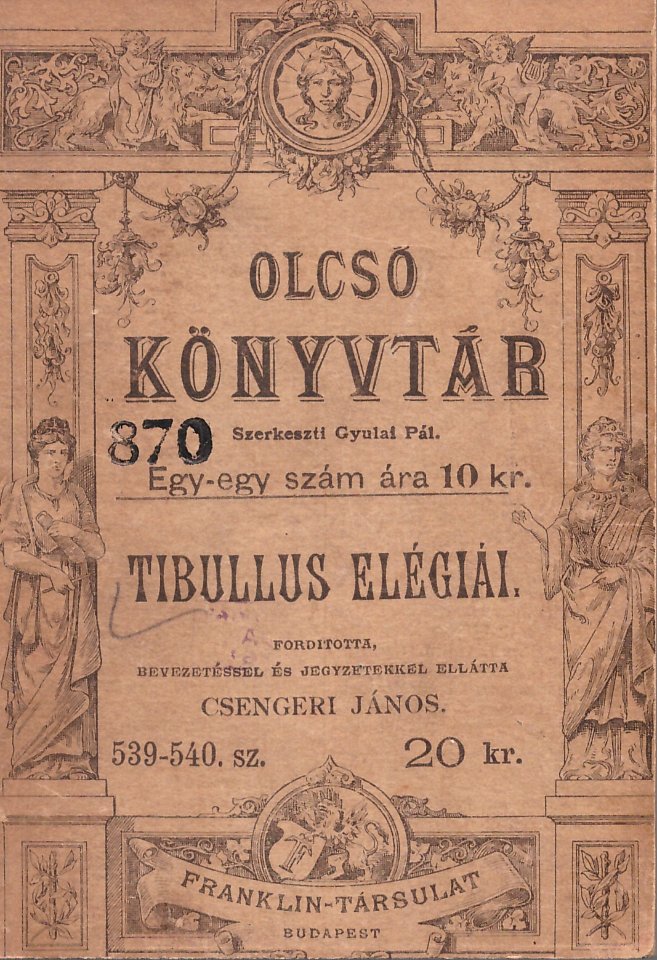 Tibullus elégiái 1886