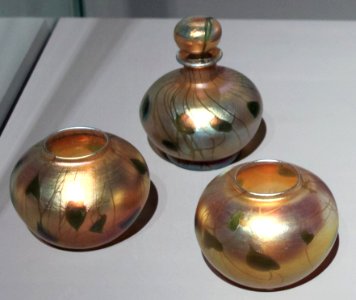 Tiffany - Perfume bottle and two jars photo