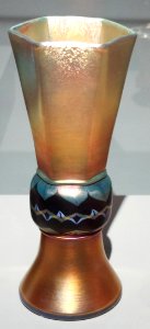 Tiffany - Hexagonal footed vase photo
