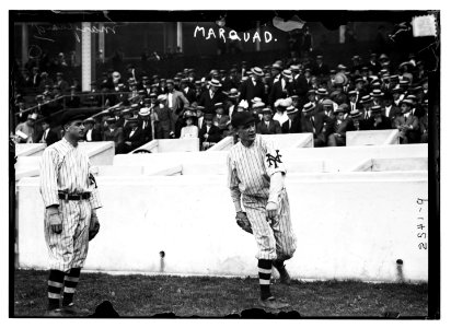 Tillie Shafer (left) & Rube Marquard (right), New York NL, at Polo Grounds, NY (baseball) LCCN2014691975