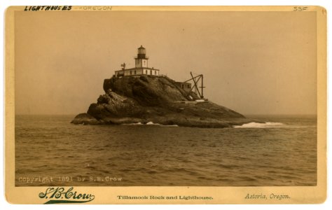 Tillamook Rock and lighthouse - S. B. Crow, Astoria, Oregon. LCCN2005691072