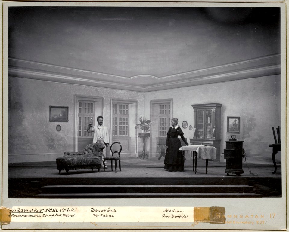 Till Damaskus, Dramatiska teatern 1900. Föreställningsbild - SMV - H15 021