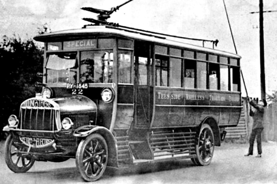 Tilling-Stevens bi-mode petrol-electric trolley bus type PERC1 for Teeside