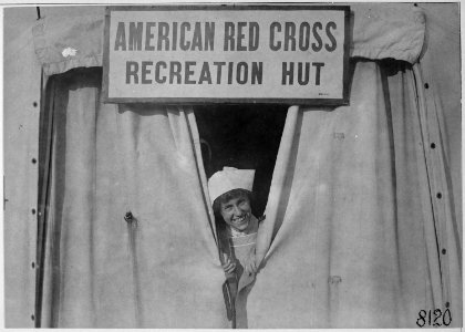 Time to open the American Red Cross hut at American Military Hospital Number 5, Auteuil, France. American Red Cross.... - NARA - 533672 photo