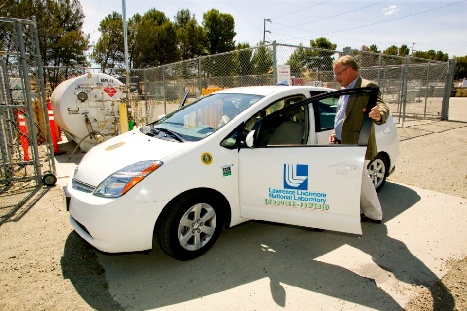 Tim Ross at LLNL's Hydrogen Refueling Station