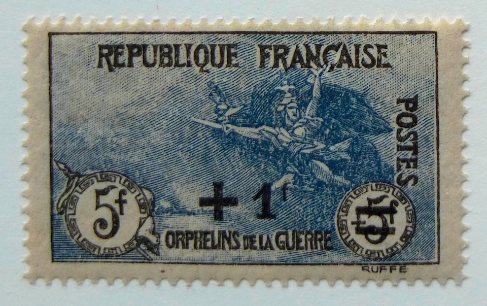 Timbre orphelins 1918-1922 5fr L J Dumoulin