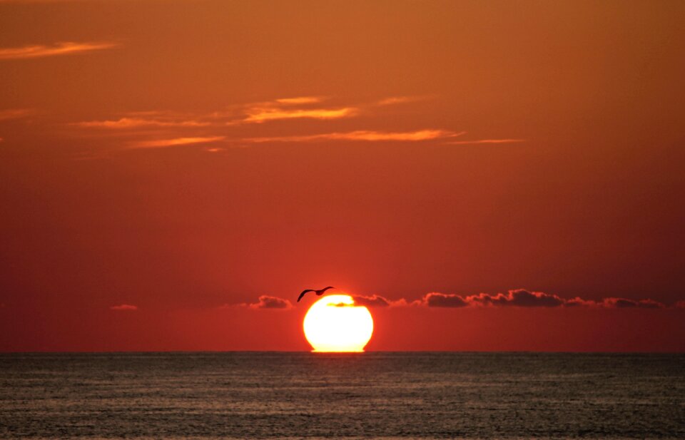 Abendstimmung water north sea