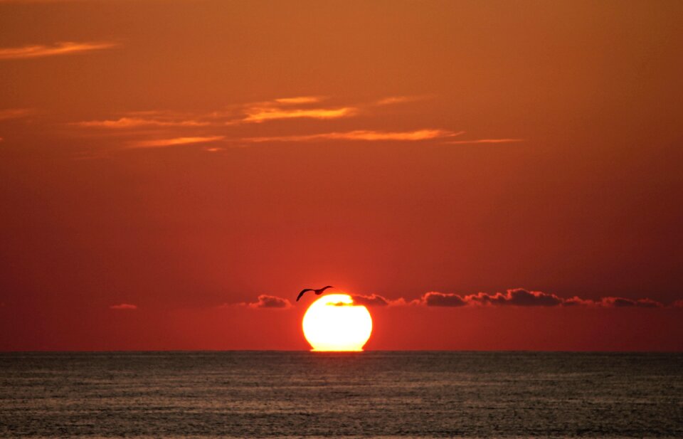 Abendstimmung water north sea photo