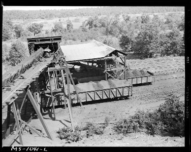 Tipple of the mine. Keener Mining Company, Keener ^3 Mine, Bokoshe, Le Flore County, Oklahoma. - NARA - 540659
