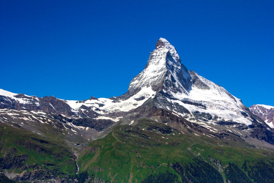 Landscape blue sky slopes