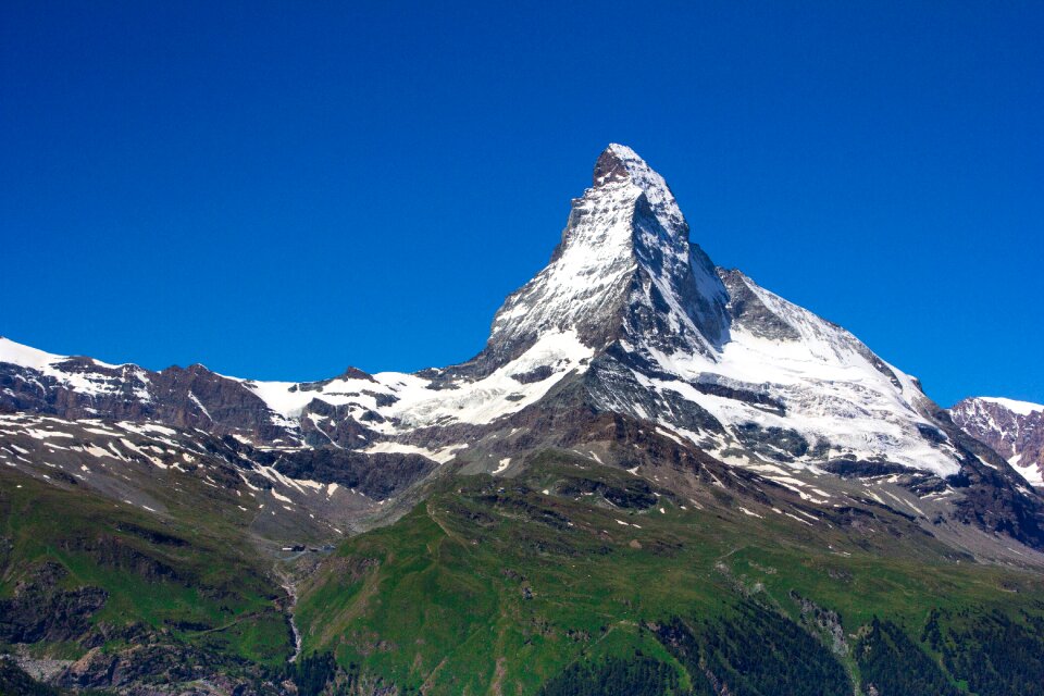 Landscape blue sky slopes photo