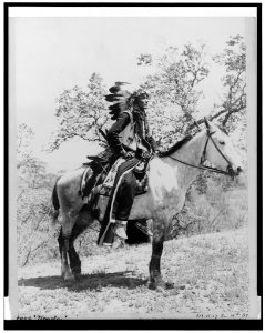 Tioagla, full-length portrait, facing right, on horseback LCCN96507913 photo
