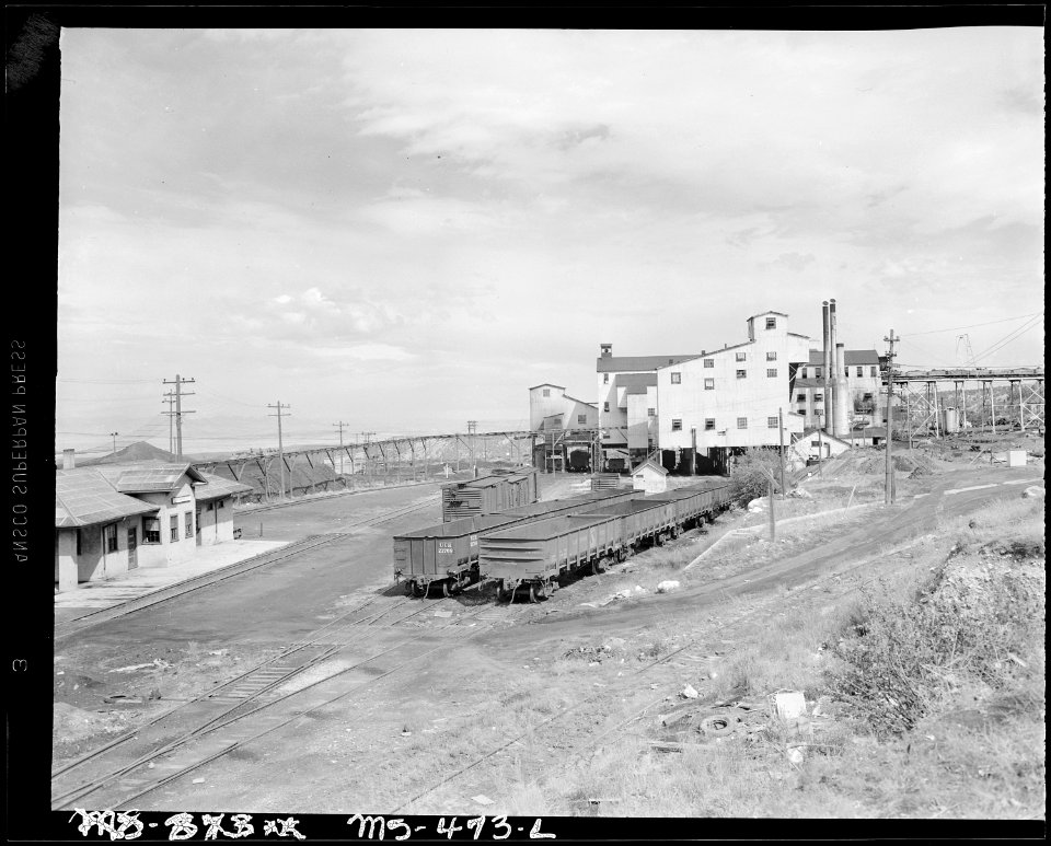 Tipple and railroad yard of mine. United States Fuel Company, King Mine, Hiawatha, Carbon County, Utah. - NARA - 540435