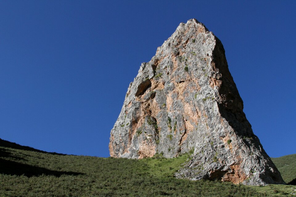 Qinghai mountain blue day