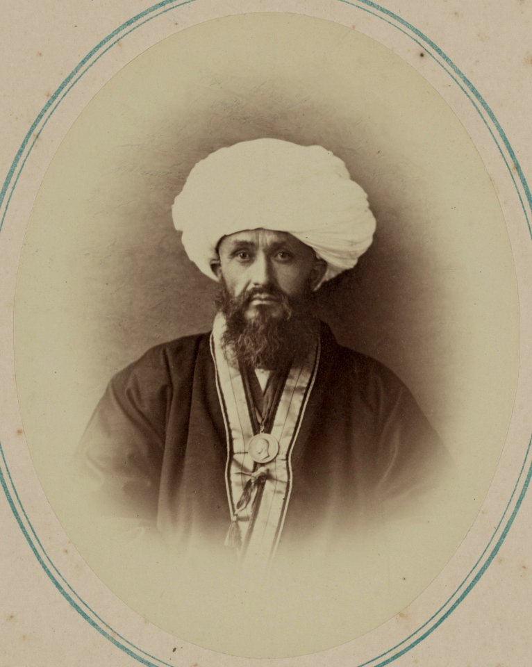 Tipy narodnostei turkestanskago kraia. Tadzhiki. Makhmud Khan ura-tiubinskii kazy (sud'ia) LCCN2007682071