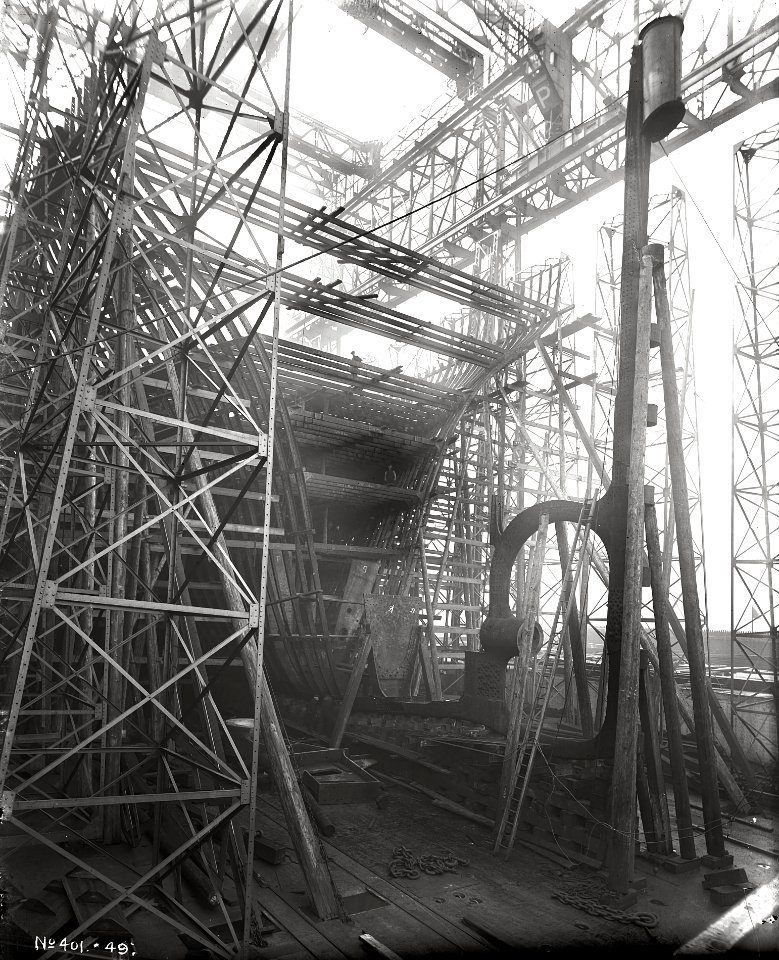 Titanic stern under construction