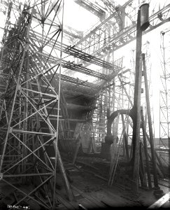 Titanic stern under construction