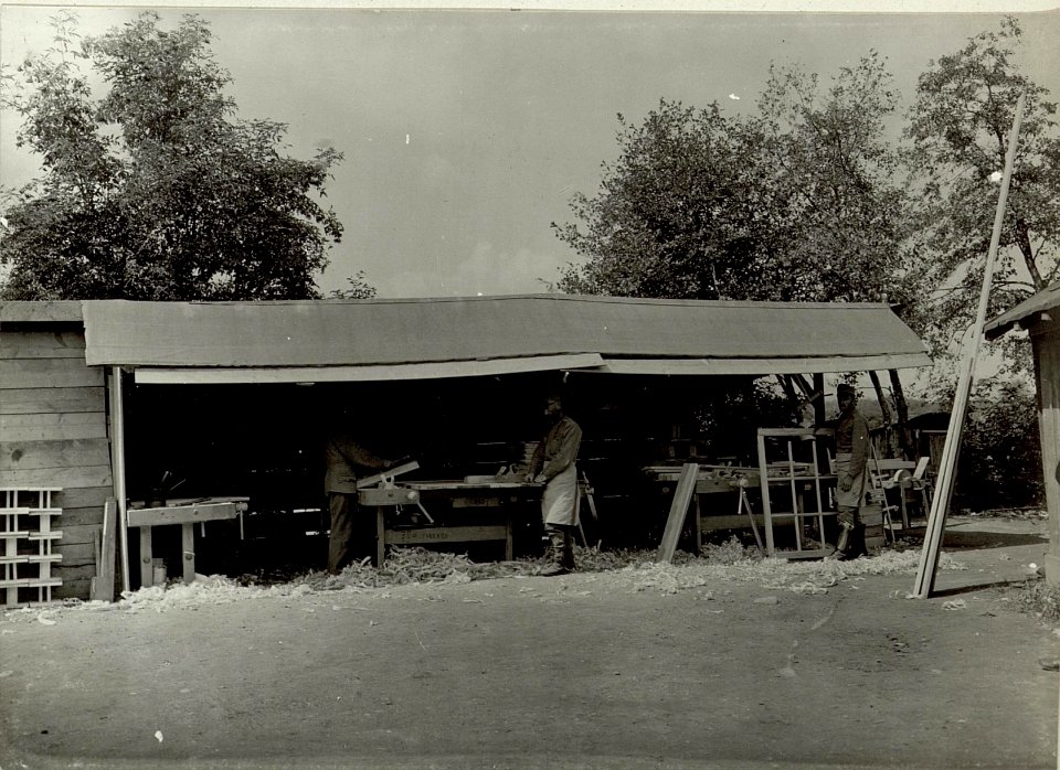 Tischlerwerkstätte d.Schanzzeugdepot Nr.7.Aufgen. 30.VIII.1915. Standort, Cellulosefabrik Villach. (BildID 15461581)