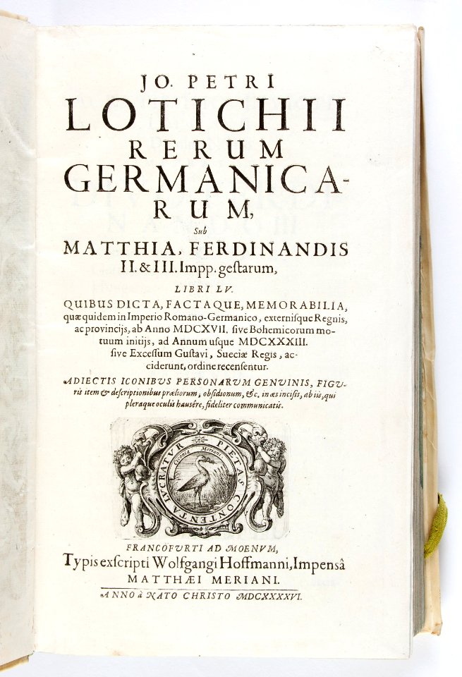 Titelblad till ...Rerum germanicarum, sub Matthia..., 1646 - Skoklosters slott - 93315