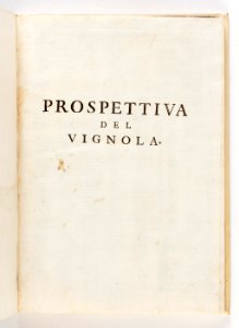 Titelblad, 1644, Le dve regole della prospettiva practica di M. Iacomo Barozzi... - Skoklosters slott - 93498