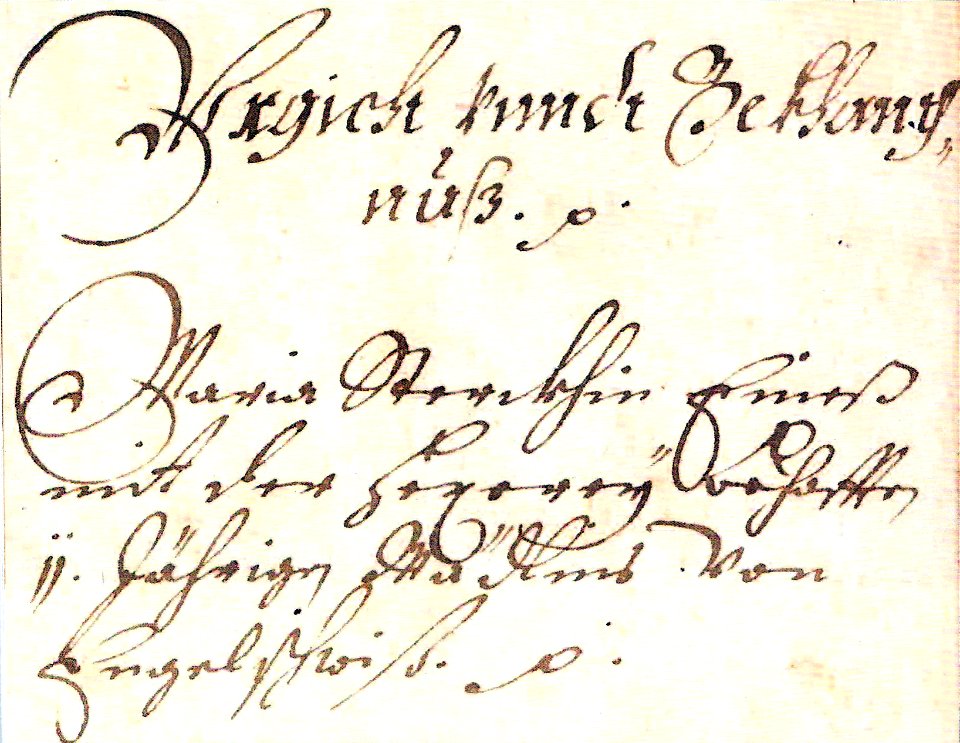 Titelseite der Akte Anna Maria Sterck 1679
