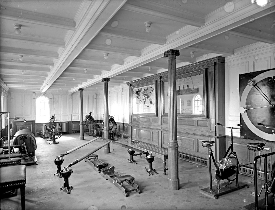 Titanic's first class gymnasium