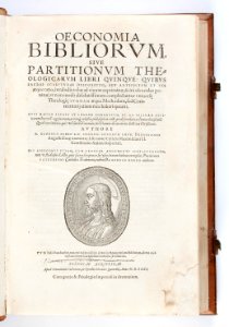 Titelblad till bok om teologi från 1571 - Skoklosters slott - 93199 photo