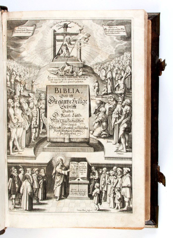 Titelblad till tysk bibel från 1641 - Skoklosters slott - 92497