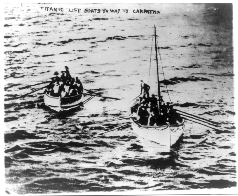 TITANIC life boats on way to CARPATHIA LCCN2001704327