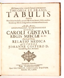 Titelblad, 1663, Affectuum totius corporis... - Skoklosters slott - 93471 photo