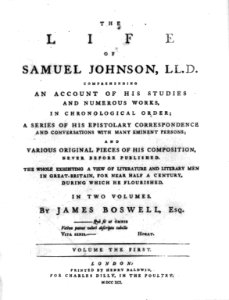 Title page for The Life of Samuel Johnson LCCN2007681658