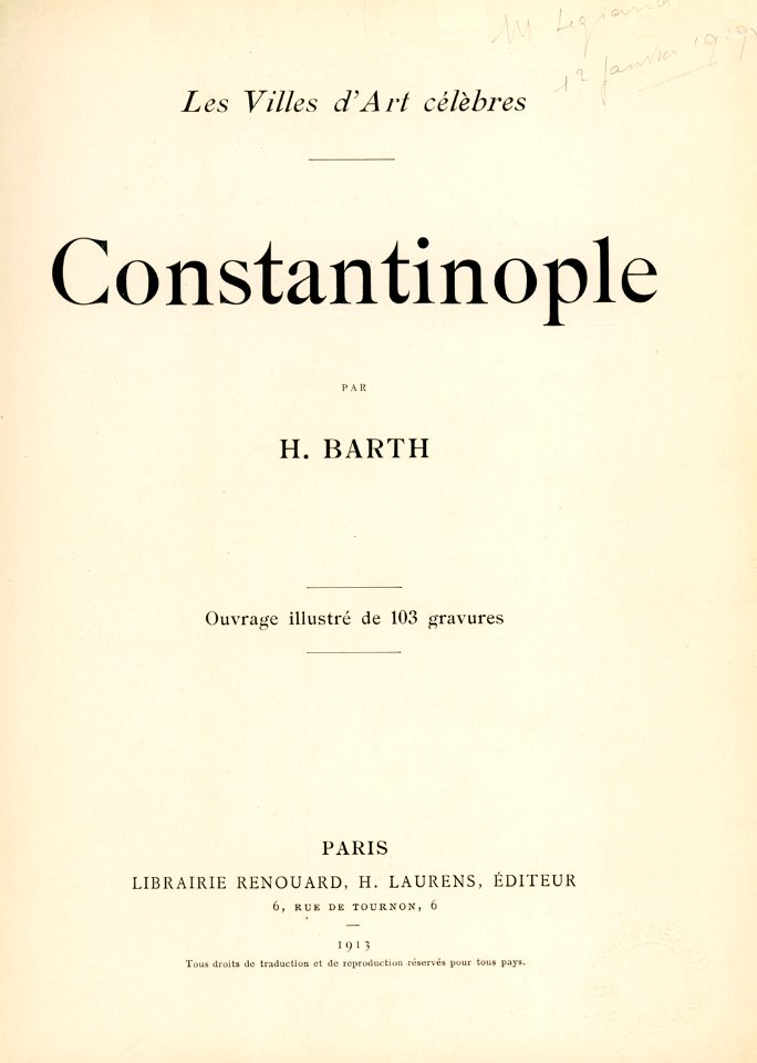 Title page - Barth Hermann - 1913