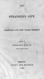 Title page and frontis. of The Stranger's Gift, Boston, 1836 (Hermann Bokum, ed.) LCCN2005693209