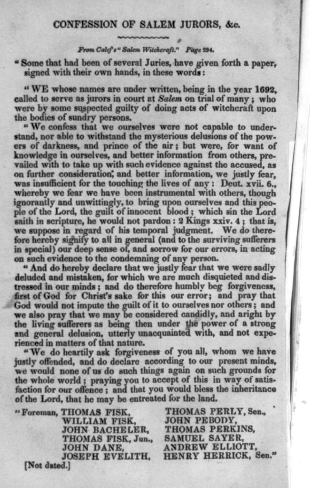Title page and last page of Strange Phenomena of New England in the 17th Century including the Salem Witchcraft, 1692, from the writing of Cotton Mather, New York, 1846 LCCN2004677365