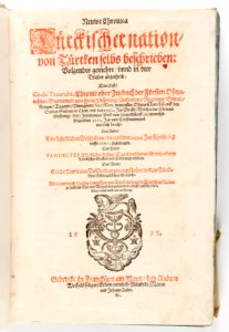 Titelblad, Neuwe Chronica türckischer nation, 1595 - Skoklosters slott - 93397