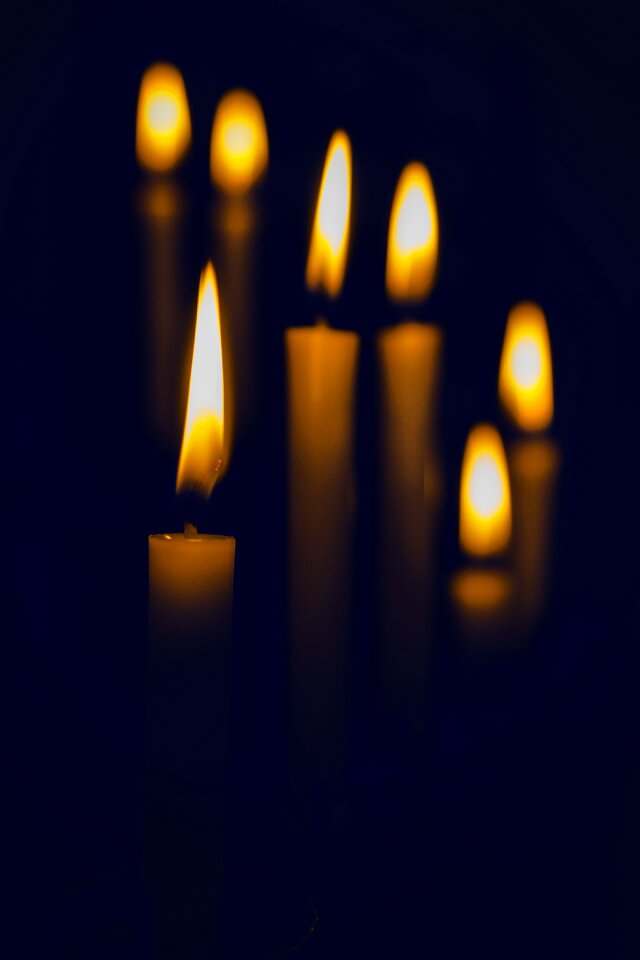 Dark blue candle blue candles