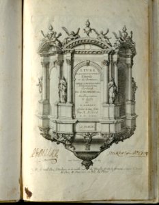 Titelblad ur Livre d'architecture d'autels et de cheminées... - Skoklosters slott - 13788