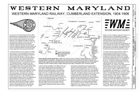 Title Page - Western Maryland Railway, Cumberland Extension, Pearre to North Branch, from WM milepost 125 to 160, Pearre, Washington County, MD photo