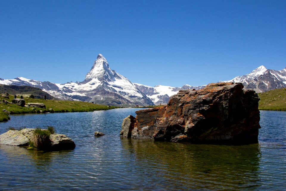 Landscape mountain lake summer photo