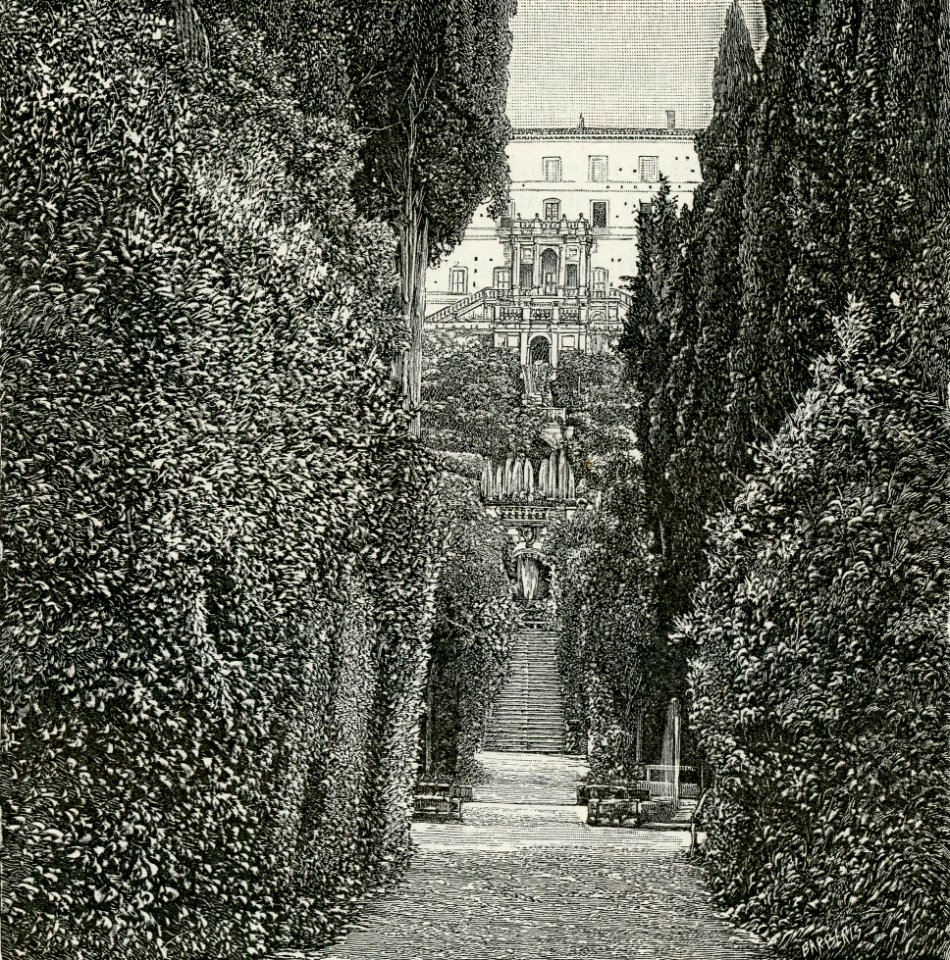 Tivoli viale e prospetto della Villa d Este