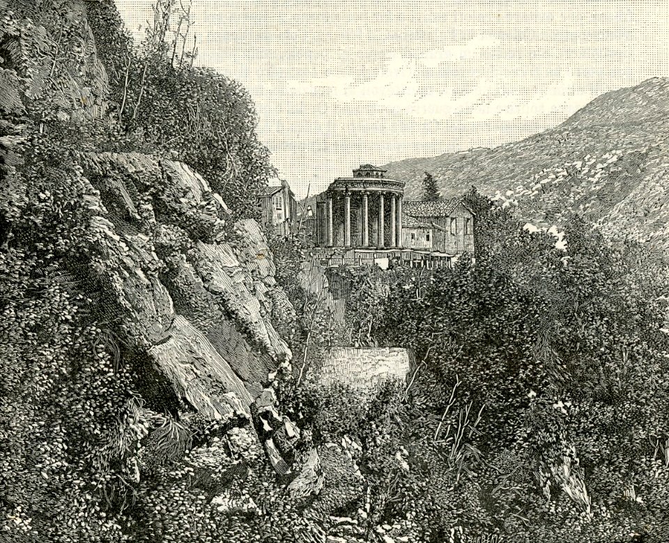 Tivoli Tempio di Vesta e monte Catillo