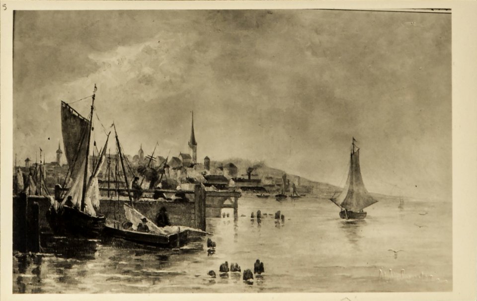 TLA 1465 1 3795 repro maalist vaade Tallinna sadamale fotogr N Nylander