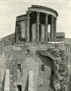 Tivoli Tempio di Vesta xilografia